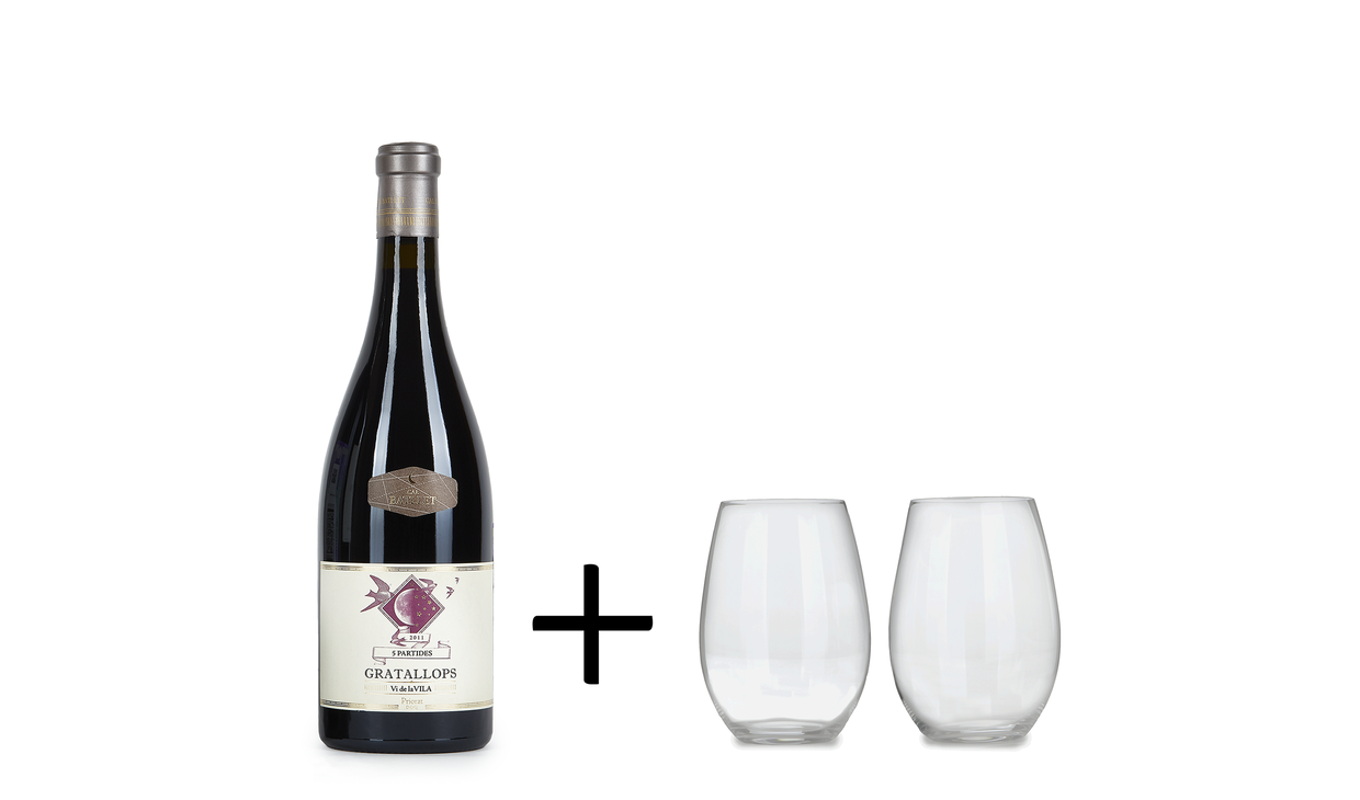 Бутылка крутого приората + бокалы Riedel