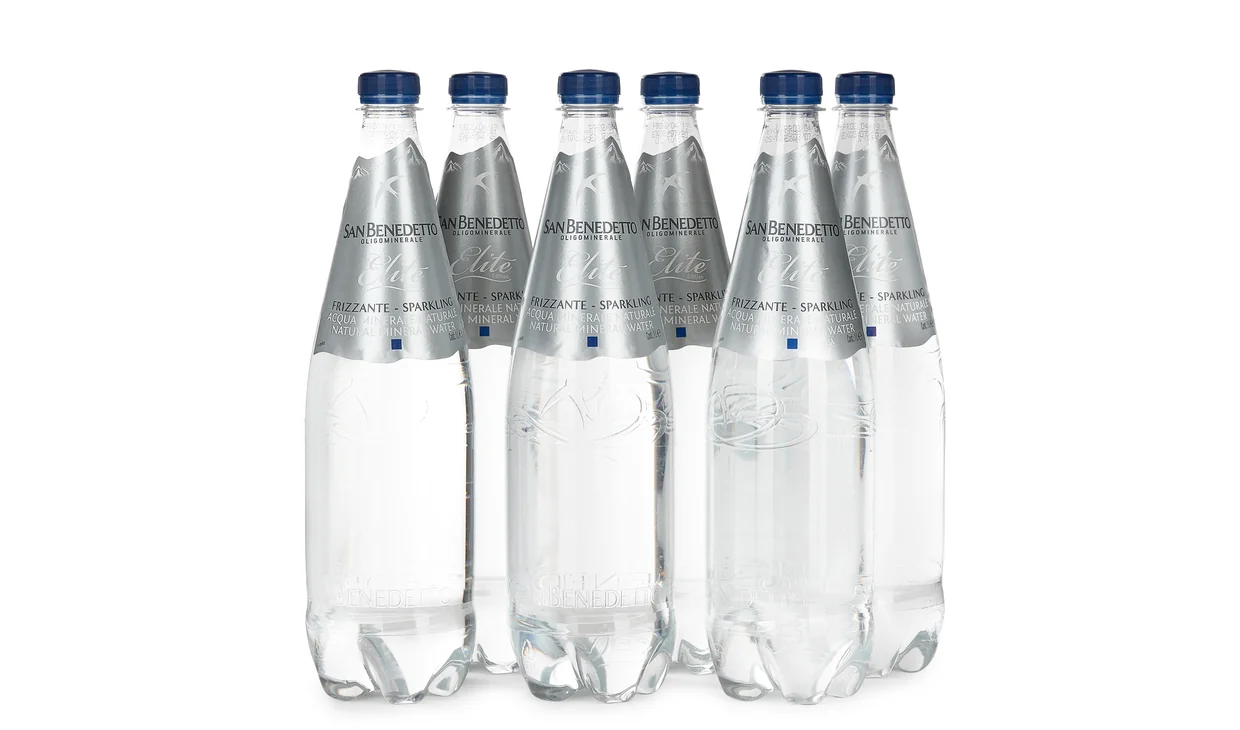 Набор вина - Ящик воды San Benedetto Sparkling 1 л, 6 бутылок воды по 1 л
