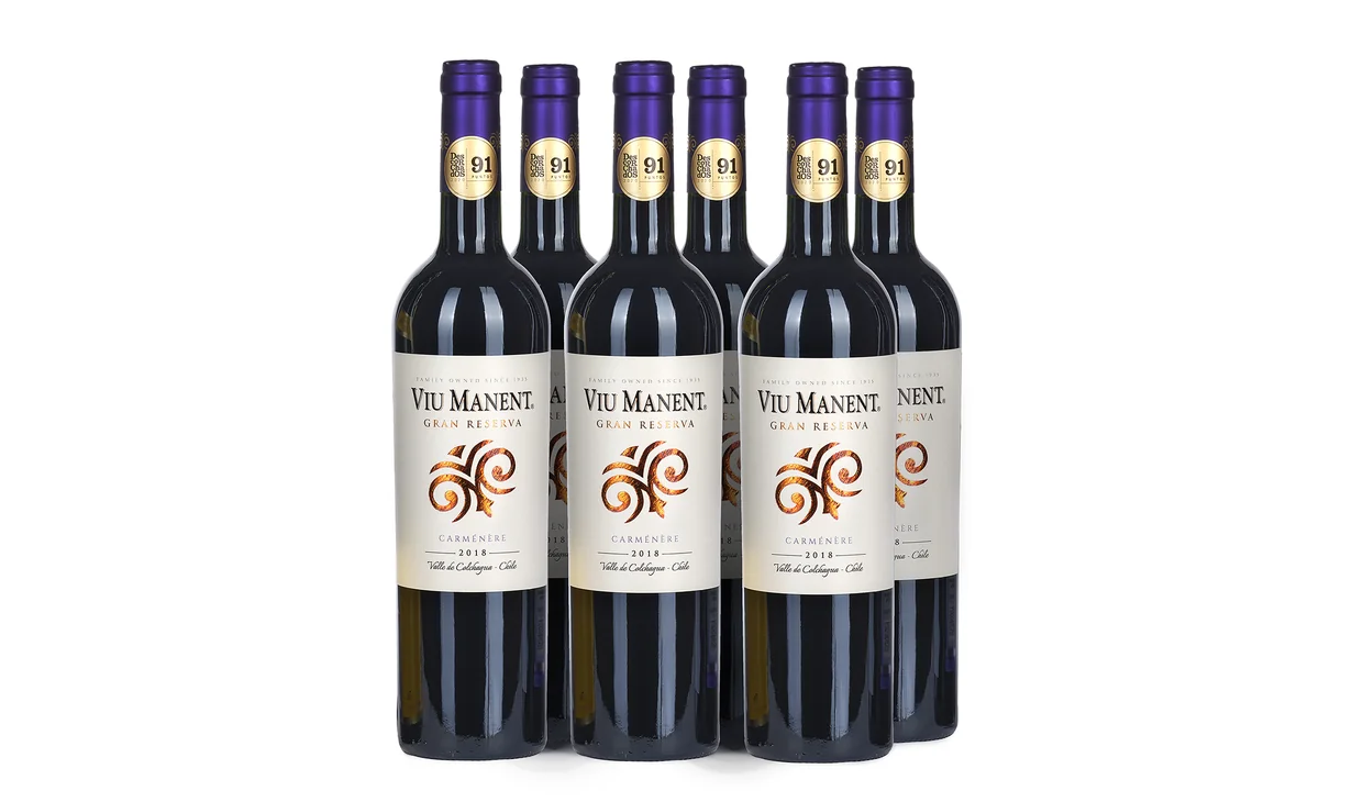 Набор вина - Ящик карменера Viu Manent Gran Reserva, 6 бутылок красного