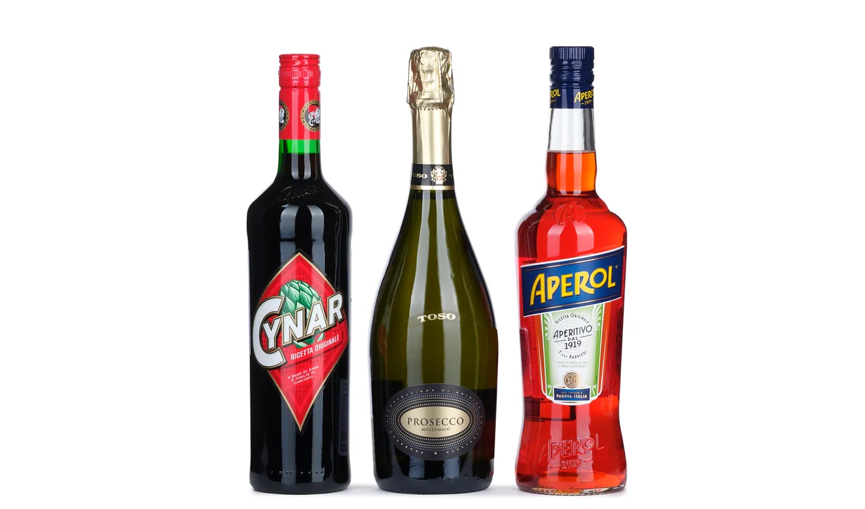Набор вина - Сделай сам, По бутылке ликера, игристого и аперитива