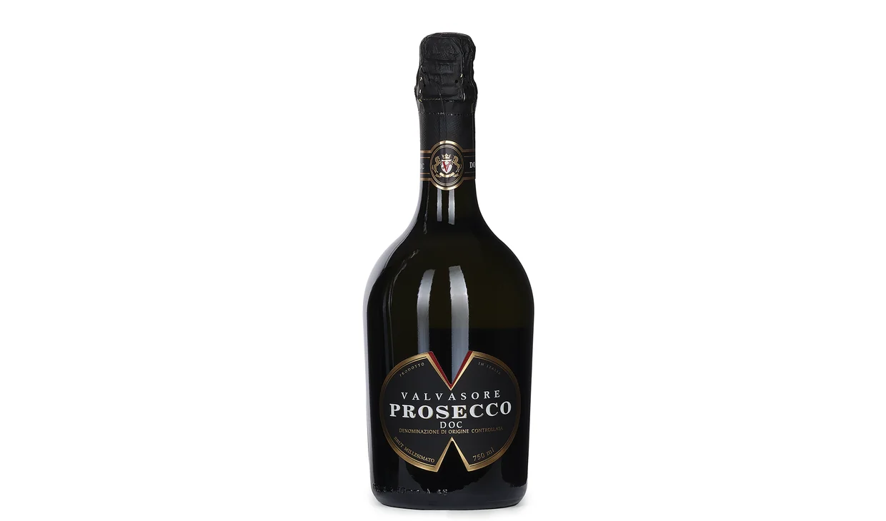 Набор вина - Бутылка миллезимного просекко Valvasore Brut, 1 бутылка игристого