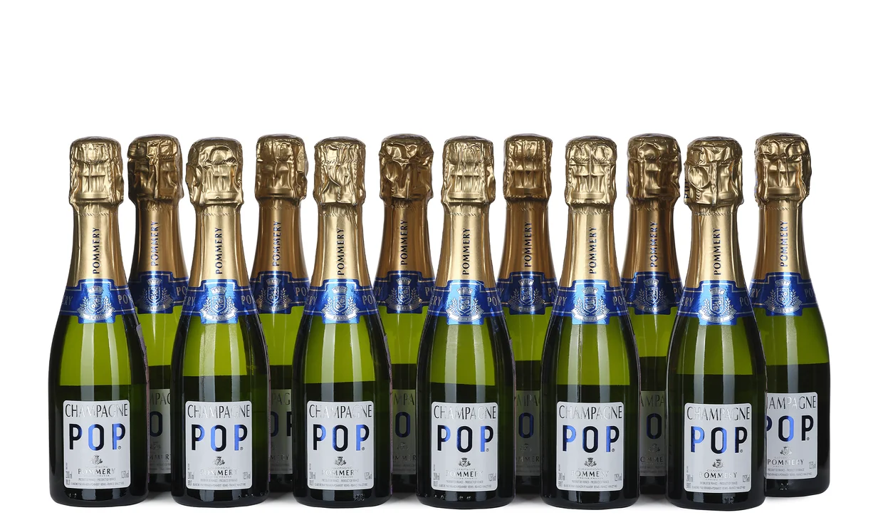 Набор вина - Дюжина шампанского Pommery POP, 12 маленьких бутылок игристого