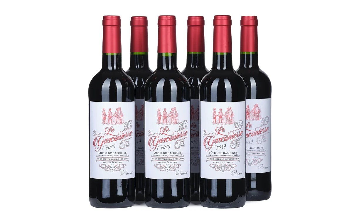 Набор вина - Ящик Le Gasconierre Rouge , 6 бутылок красного