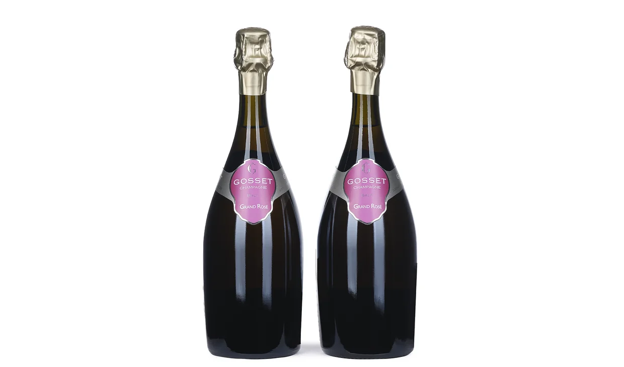 Набор вина - Пара шампанского Gosset Grande Rose Brut , 2 бутылки игристого