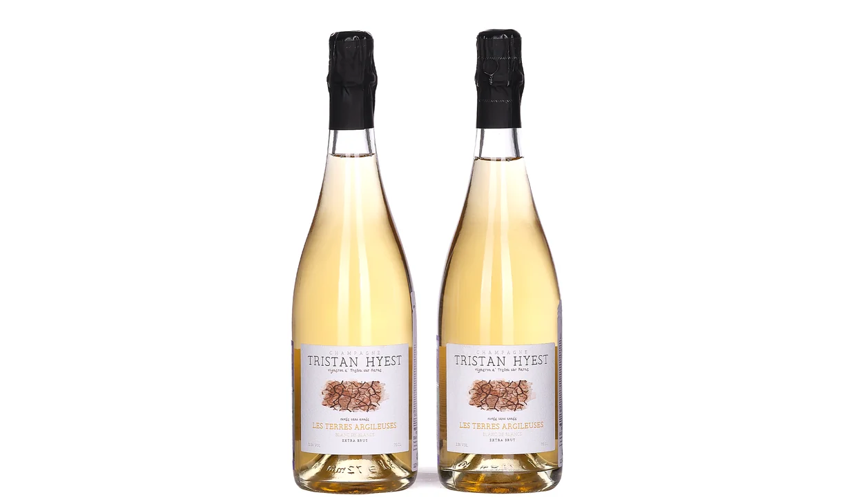 Набор вина - Пара шампанского Les Terres Argileuses Blanc de Blancs Extra Brut, 2 бутылки игристого