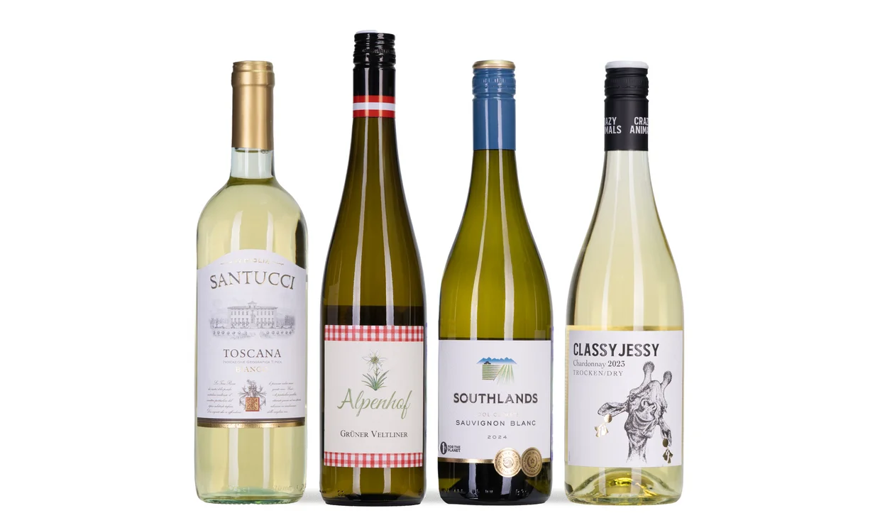 Набор вина - Белые без заморочек, 4 бутылки белого