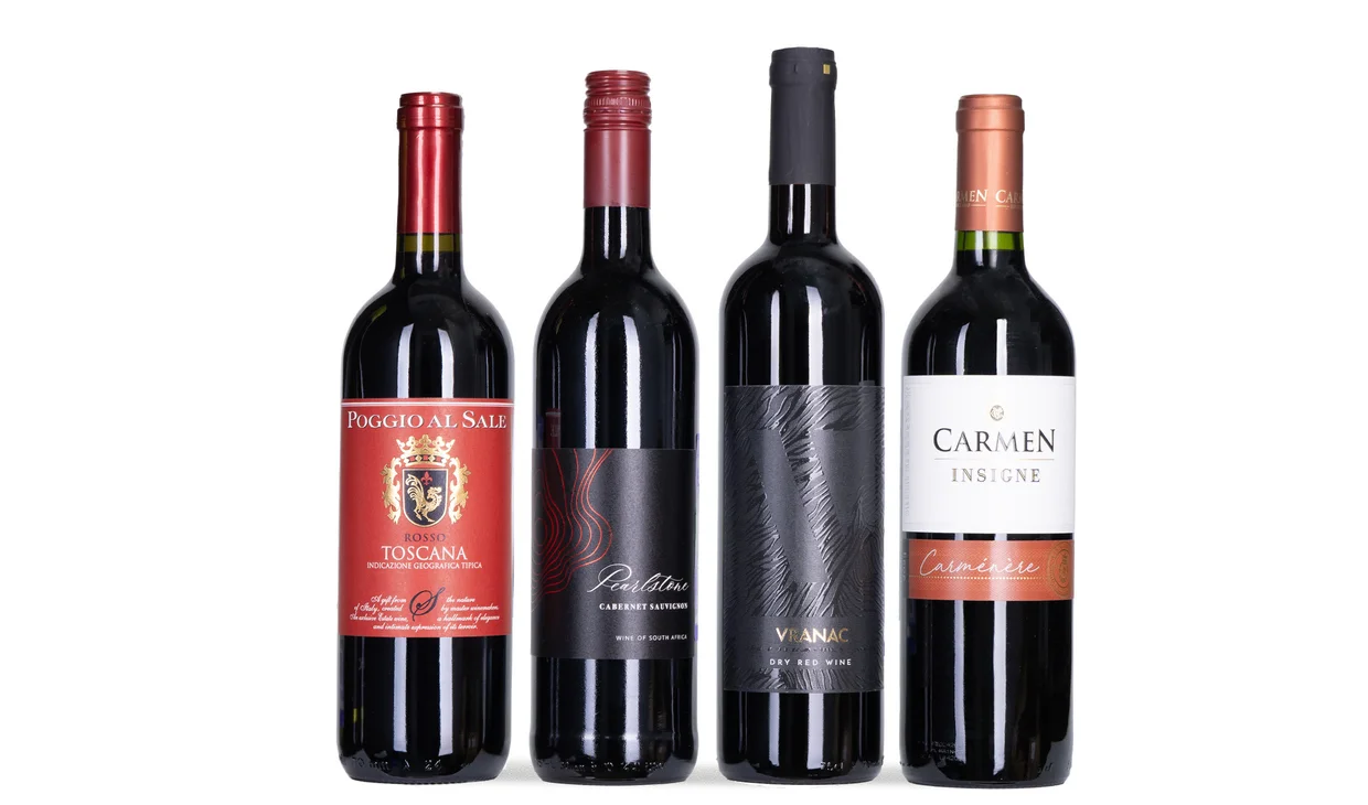 Набор вина - Обаятельные красные, 4 бутылки красного