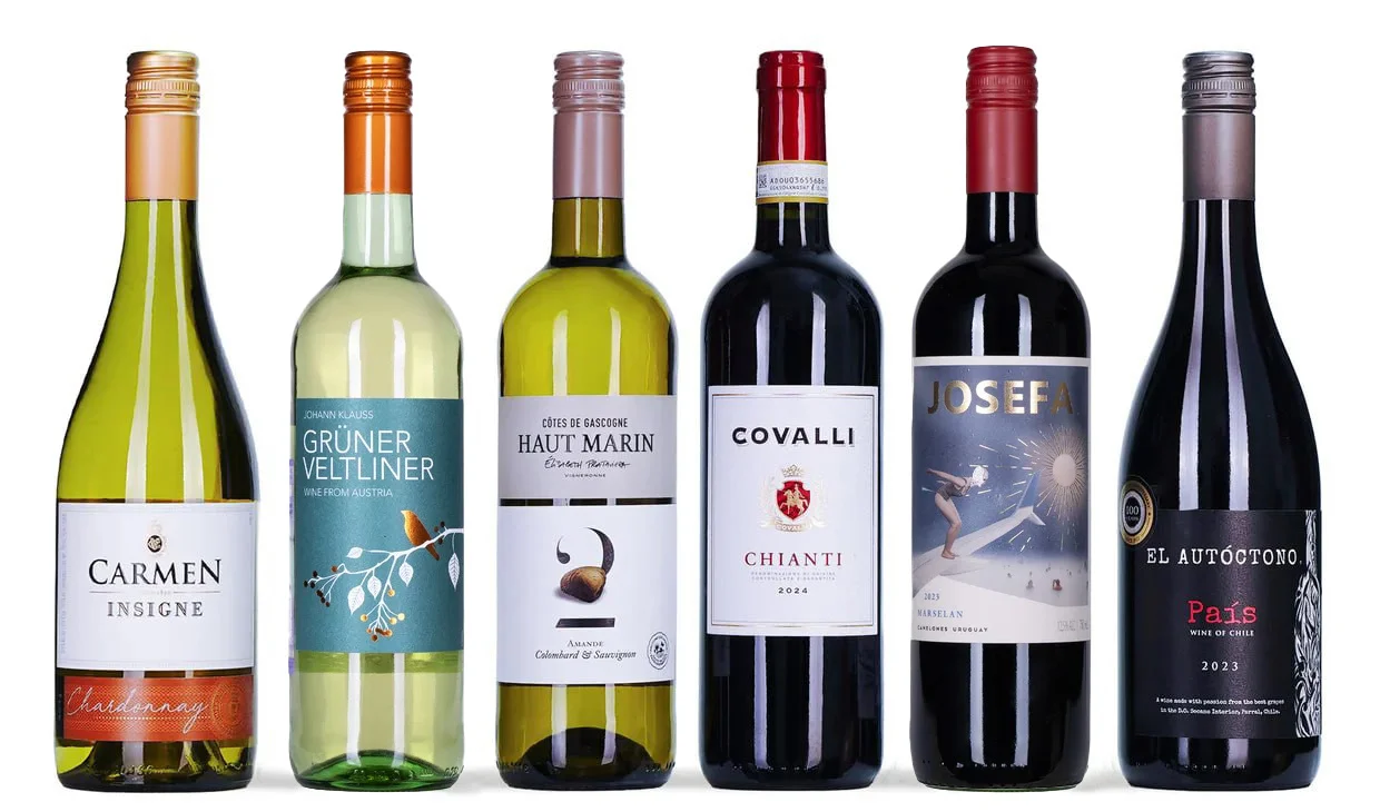 Набор вина - Я надену все лучшее сразу, По 3 бутылки белого и красного