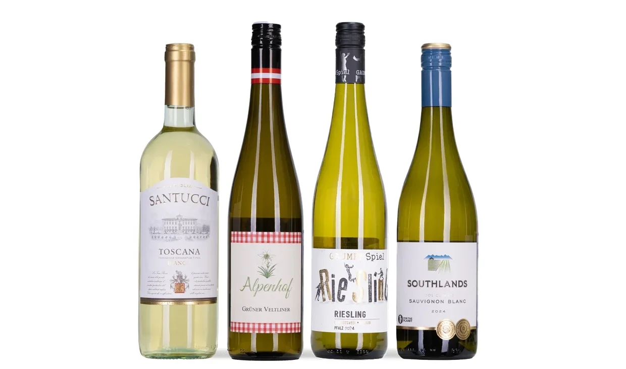 Набор вина - Белые под ёлку, 4 бутылки белого