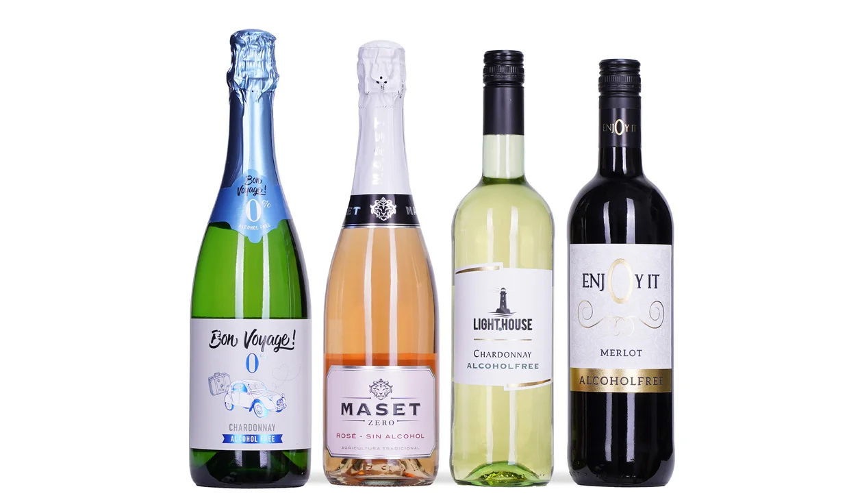 Набор вина - Сама невинность, 4 бутылки безалкогольного