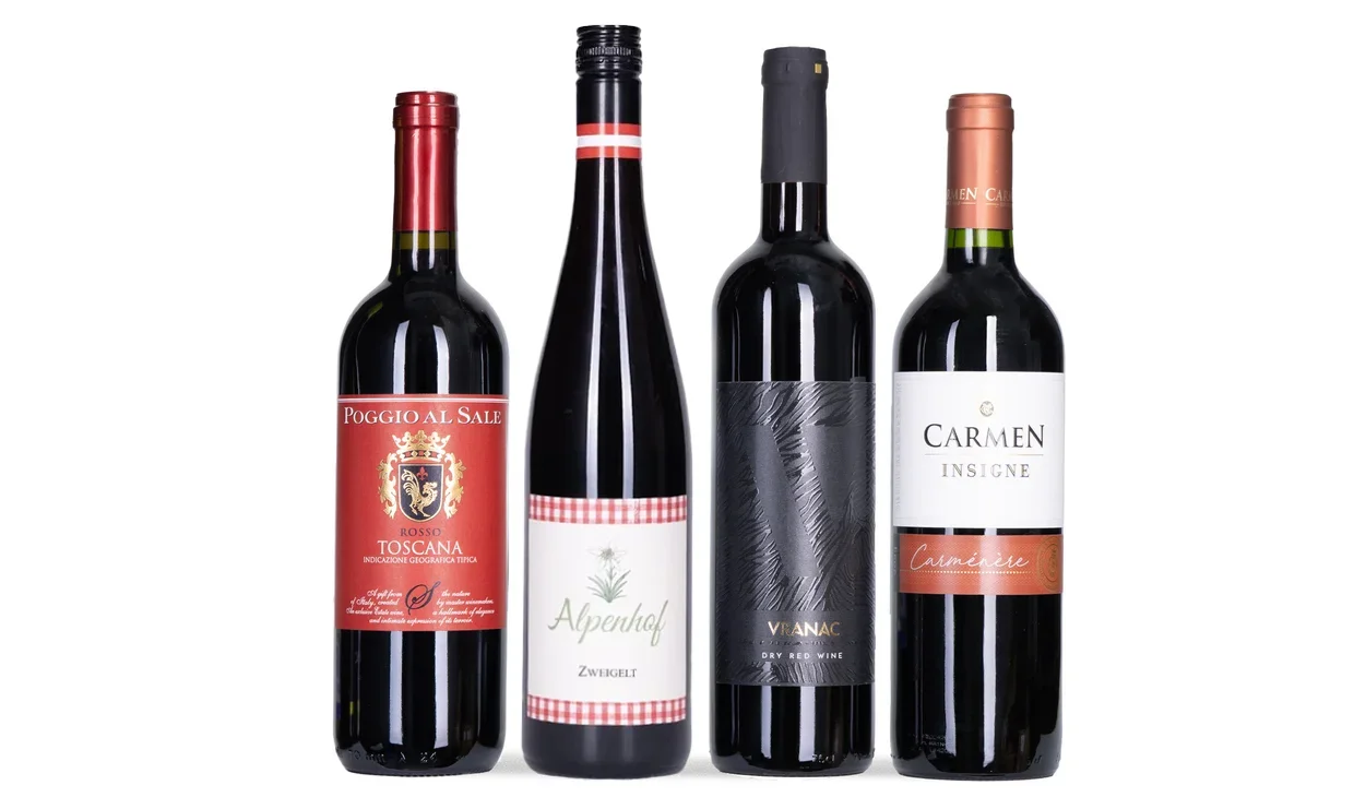 Набор вина - Обаятельные красные, 4 бутылки красного