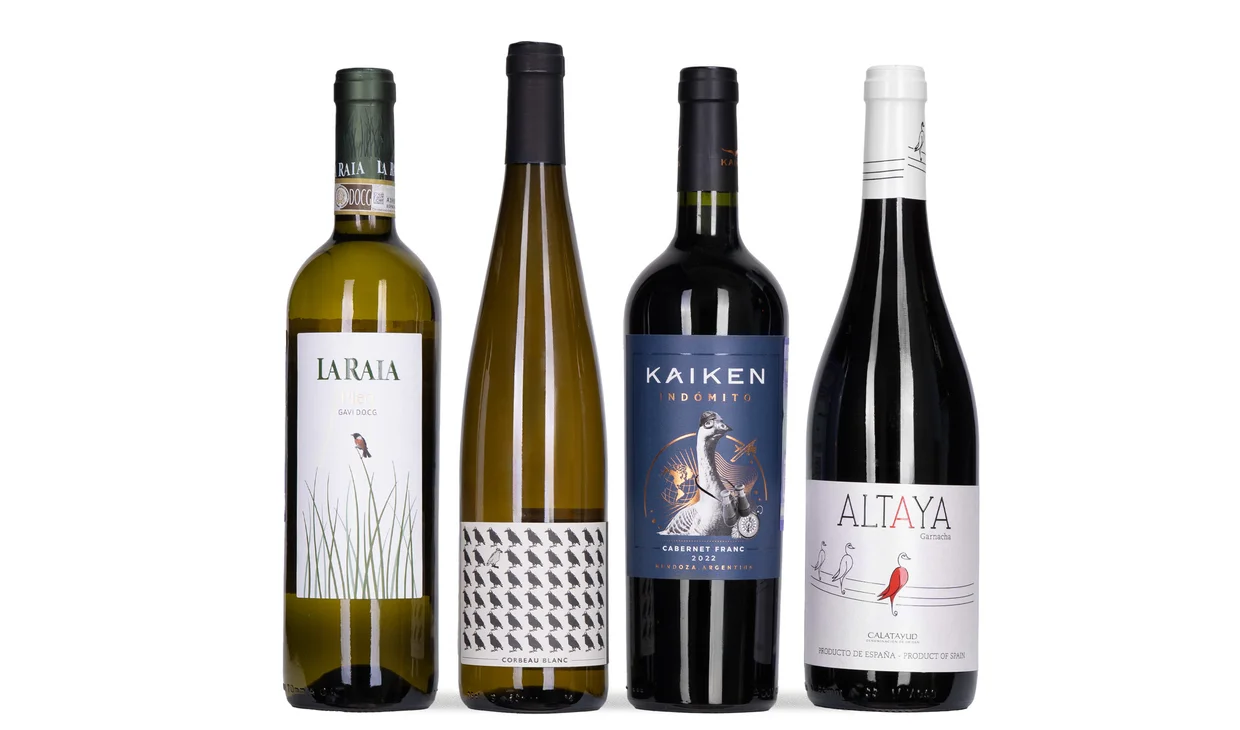 Набор вина - Бёрдвотчеры, 2 бутылки белого и 2 бутылки красного