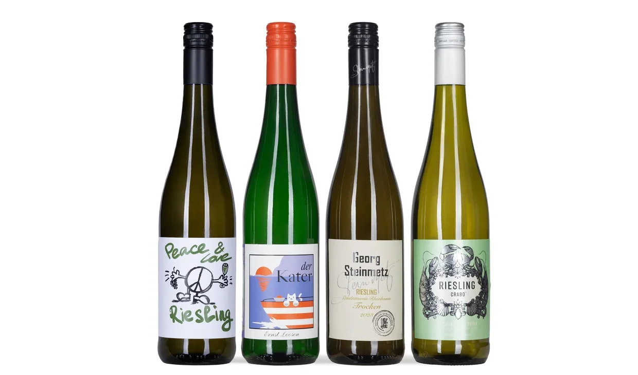 Набор вина - Рислинги, 4 бутылки белого