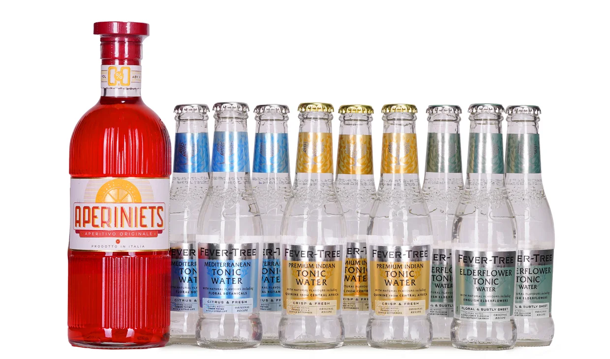 Набор вина - Аперолька-безалкоголька, 1 бутылка итальянского аперитива и 3 по 3 разных тоника