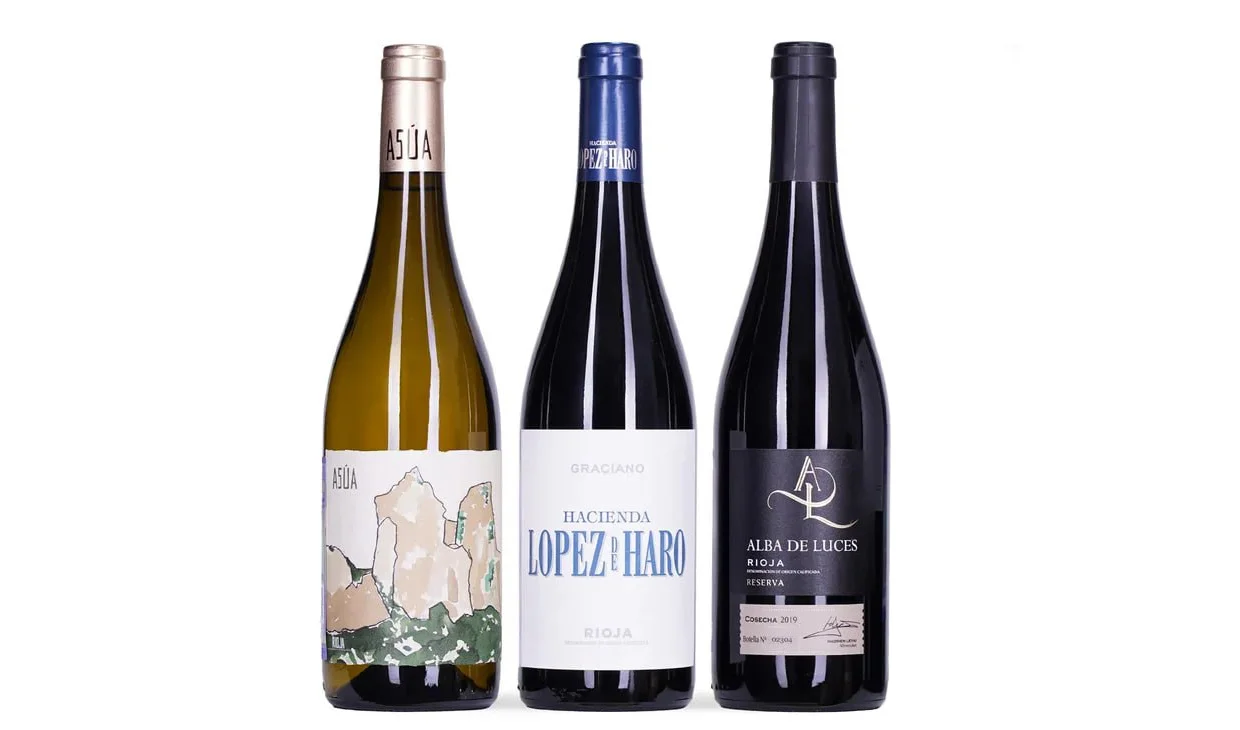 Набор вина - Учебник по Риохе, 1 бутылка белого и 2 бутылки красного