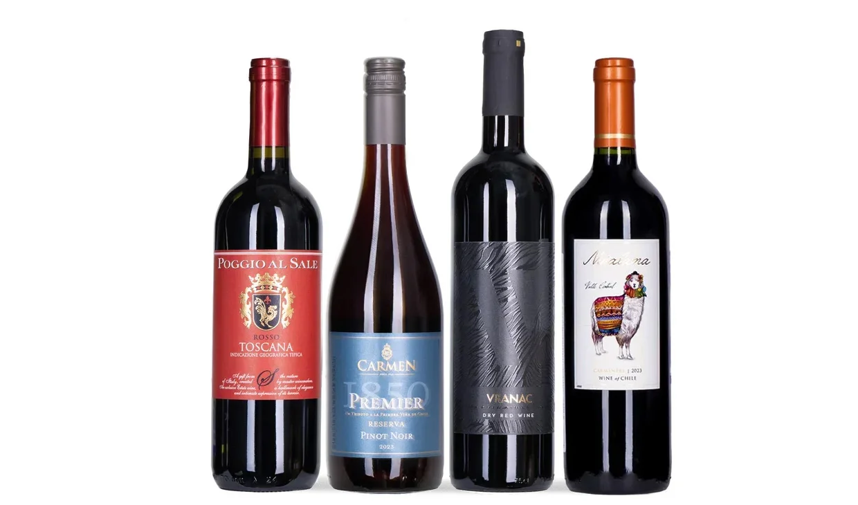 Набор вина - Обаятельные красные, 4 бутылки красного